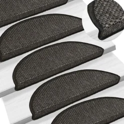 vidaXL Trapmatten zelfklevend 15 stuks 60x25 cm lichtbruin rechthoekig