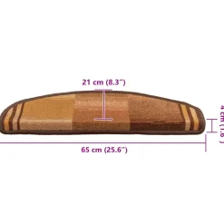 vidaXL Trapmatten zelfklevend 5 st 65x21x4 cm bruin