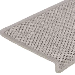 vidaXL Trapmatten zelfklevend 15 st sisal-look 65x21x4cm zilverkleurig