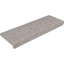 vidaXL Trapmatten zelfklevend 15 st sisal-look 65x21x4cm zilverkleurig