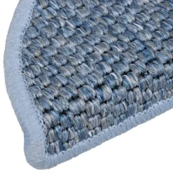 vidaXL Trapmatten zelfklevend 15 st sisal-look 56x17x3 cm blauw
