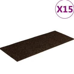 vidaXL Trapmatten zelfklevend 15 stuks 60x25 cm bruin rechthoekig