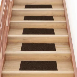 vidaXL Trapmatten zelfklevend 15 stuks 60x25 cm bruin rechthoekig