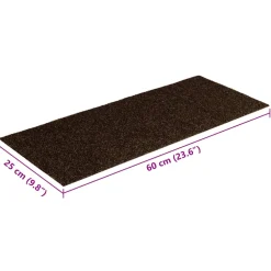 vidaXL Trapmatten zelfklevend 15 stuks 60x25 cm bruin rechthoekig