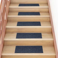vidaXL Trapmatten Zelfklevend 15 stuks 60x25 cm Lichtgrijs Rechthoekig