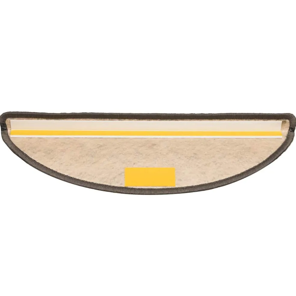 vidaXL Trapmatten zelfklevend 15 st sisal-look 56x17x3 cm grijs-beige