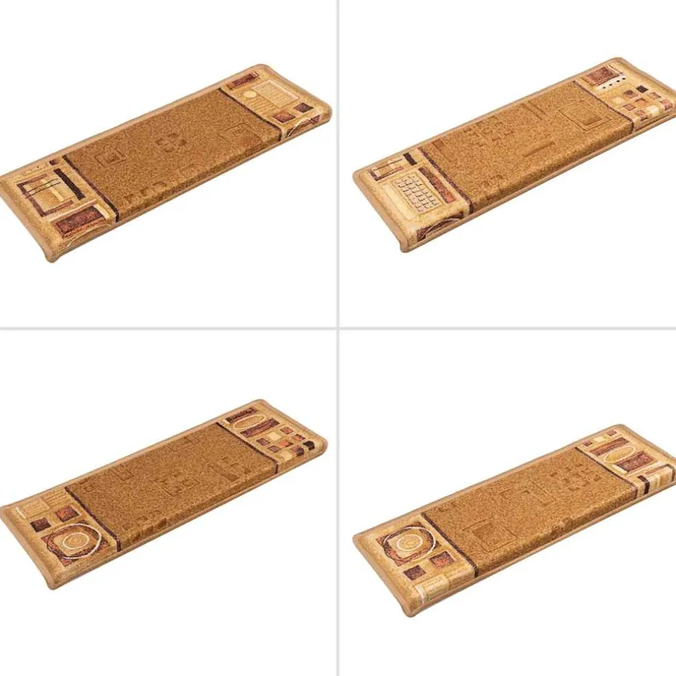 vidaXL Trapmatten zelfklevend 5 st 65x21x4 cm beige