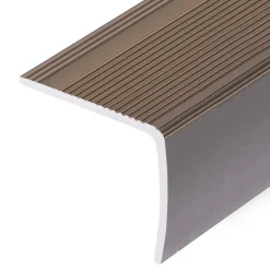 vidaXL Trapneuzen L-vormig 15 st 90 cm aluminium bruin
