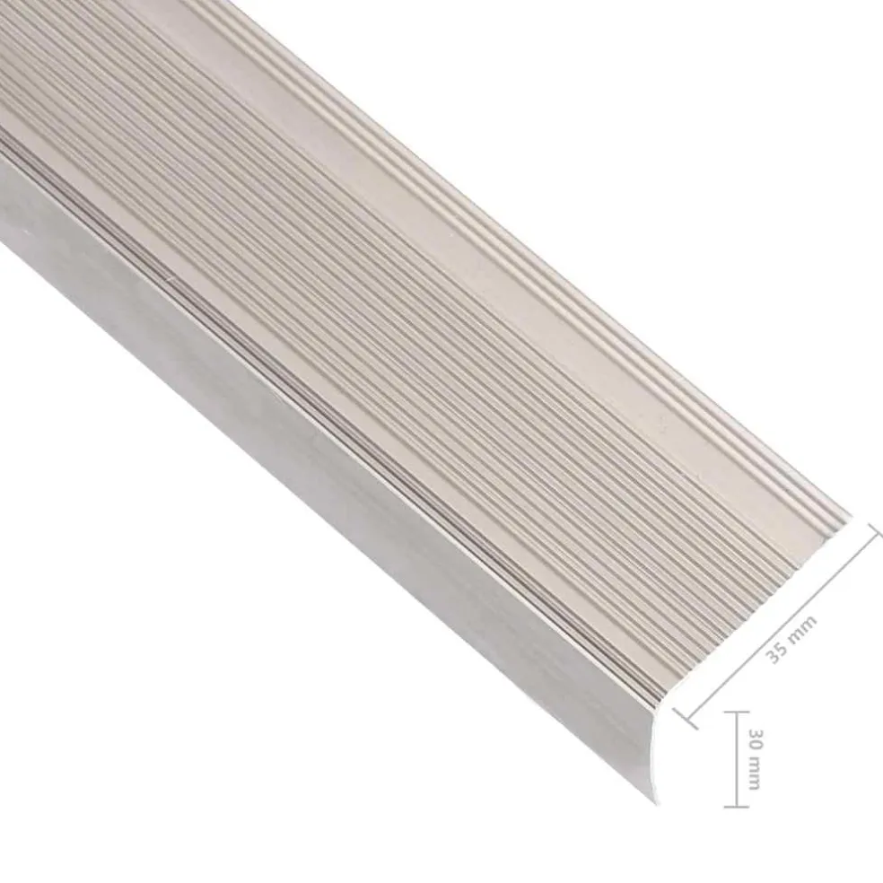 vidaXL Trapneuzen L-vormig 5 st 90 cm aluminium champagnekleurig