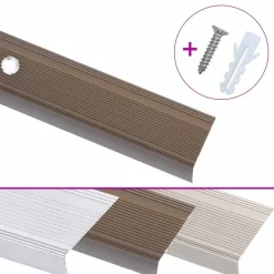 vidaXL Trapneuzen L-vormig 15 st 90 cm aluminium bruin