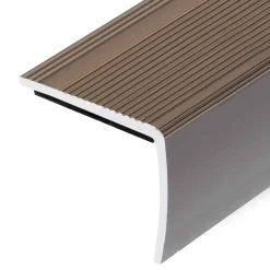 vidaXL Trapneuzen L-vormig 5 st 90 cm aluminium bruin