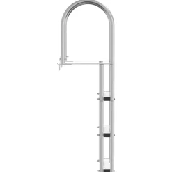vidaXL 3-Traps Steigerladder Zilver 45 x 11,5 x 134 cm Aluminium