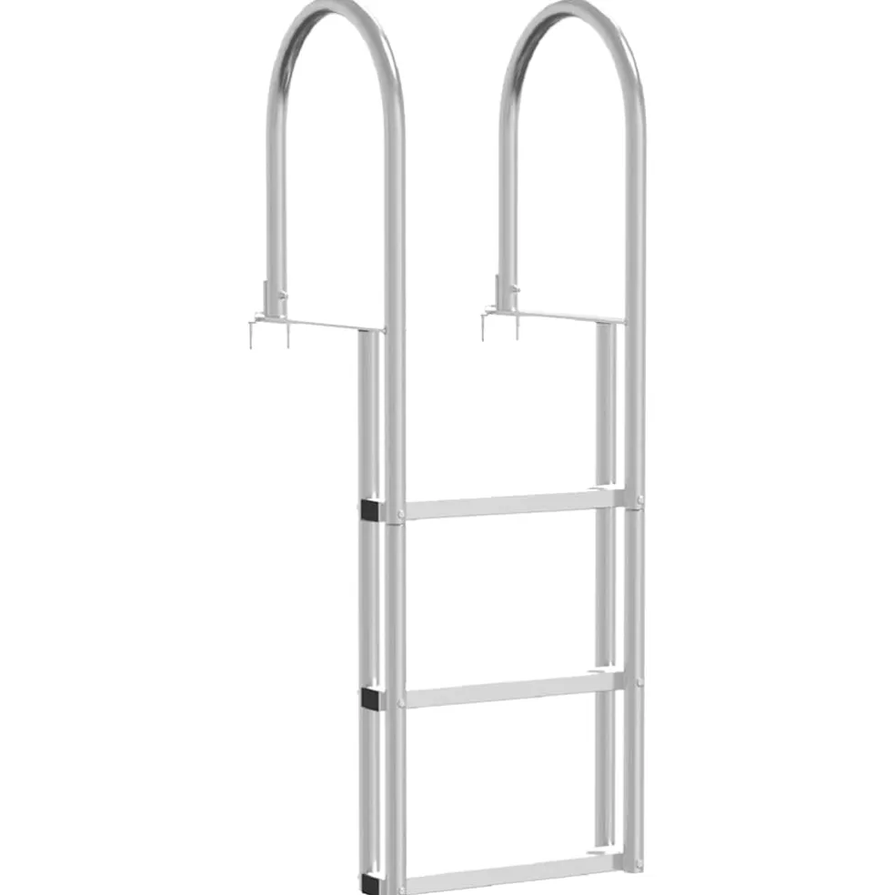 vidaXL 3-Traps Steigerladder zilver 58 x 77 x 144 cm Aluminium