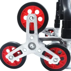 vidaXL Traptrolley inklapbaar 70 kg aluminium zilverkleurig