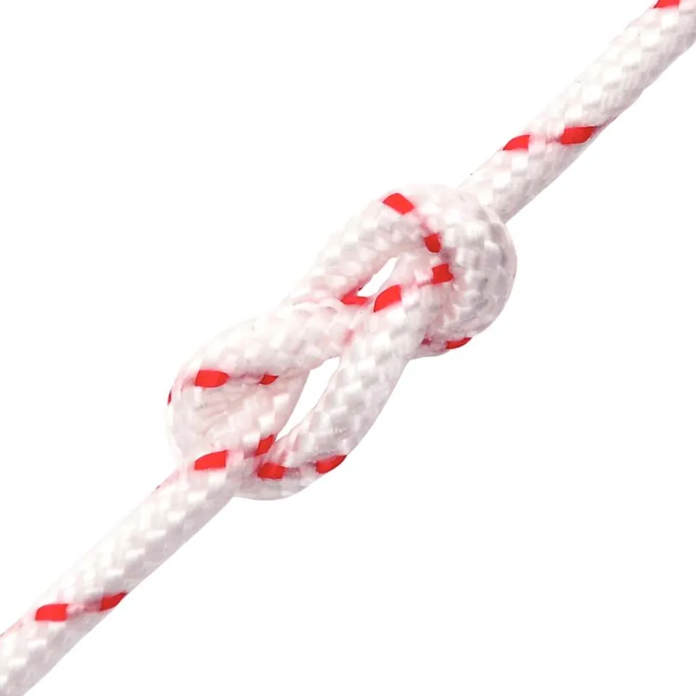 vidaXL Trekkoord startkoord wit en rood Ø3 mm 10 m nylon