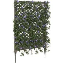vidaXL Trellis met Spike PP Grijs