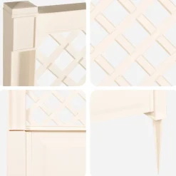 vidaXL Trellis met Spike PP Wit