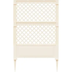 vidaXL Trellis met Spike PP Wit