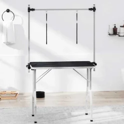 vidaXL Trimtafel voor huisdieren met 2 aanlijnopties