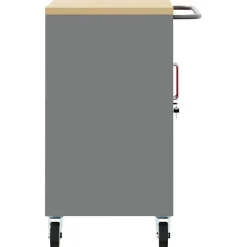 vidaXL Trolley Rolling Workbench Rood en Grijs 75 x 45 x 85 cm