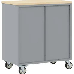 vidaXL Trolley Rolling Workbench Rood en Grijs 75 x 45 x 85 cm