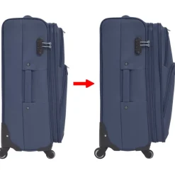 vidaXL Trolleyset marineblauw 3-delig