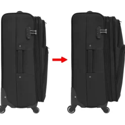 vidaXL Trolleyset zwart 3-delig