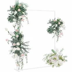 vidaXL Trouwrand Wit 150 x 49,5 x 200 cm Staal