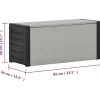 vidaXL Tuinafvalbak 85x34x40 cm grijs