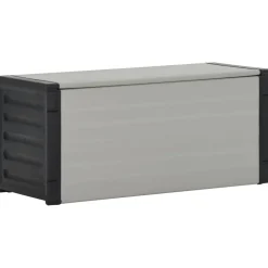 vidaXL Tuinafvalbak 85x34x40 cm grijs