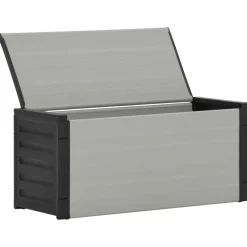 vidaXL Tuinafvalbak 85x34x40 cm grijs