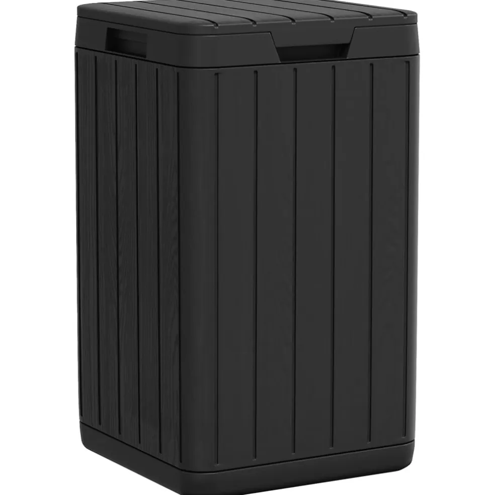 vidaXL Tuinafvalbak 38x38x65 cm polypropeen antracietkleurig
