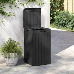 vidaXL Tuinafvalbak 38x38x65 cm polypropeen antracietkleurig