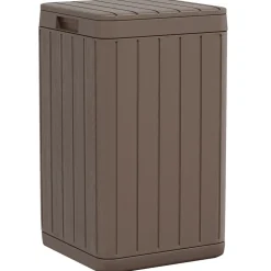 vidaXL Tuinafvalbak 38x38x65 cm polypropeen bruin