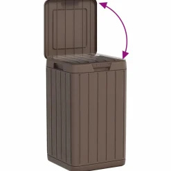vidaXL Tuinafvalbak 38x38x65 cm polypropeen bruin