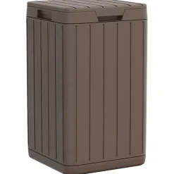 vidaXL Tuinafvalbak 38x38x65 cm polypropeen bruin