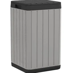 vidaXL Tuinafvalbak 38x38x65 cm polypropeen grijs