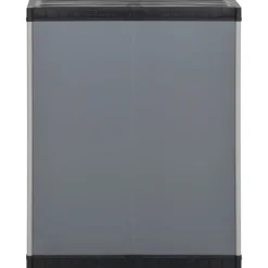 vidaXL Tuinafvalkast 68x40x85 cm polypropeen grijs en zwart