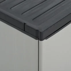 vidaXL Tuinafvalkast 68x40x85 cm polypropeen grijs en zwart