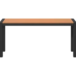 vidaXL Tuinbank Bruin 100 x 28 x 45 cm Staal