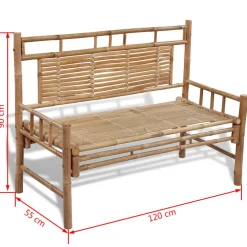 vidaXL Tuinbank 120 cm bamboe