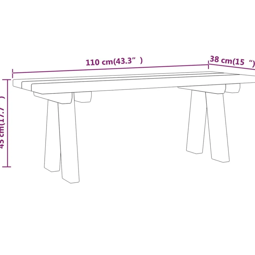 vidaXL Tuinbank 110 cm geïmpregneerd massief grenenhout