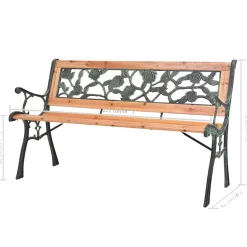 vidaXL Tuinbank 122 cm hout