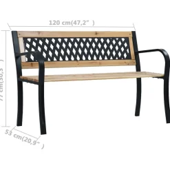 vidaXL Tuinbank 120 cm hout