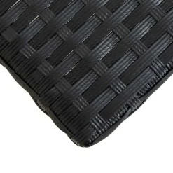 vidaXL Tuinbank 120 cm poly rattan en massief acaciahout zwart