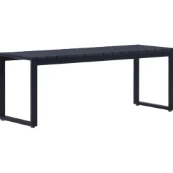 vidaXL Tuinbank 120,5 cm PS-plaat zwart