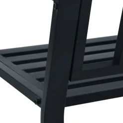 vidaXL Tuinbank 125 cm staal zwart