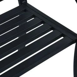 vidaXL Tuinbank 125 cm staal zwart