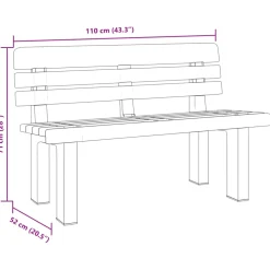 vidaXL Tuinbankje 110x52x71 cm polypropeen groen