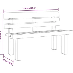 vidaXL Tuinbankje 110x52x71 cm polypropeen antracietkleurig